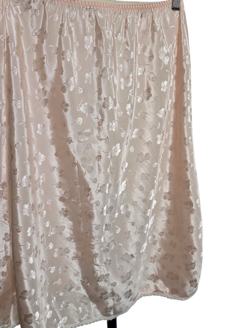 Vtg Barbizon Pink Satin Lace Half Slip Skirt Lingerie Y2K Coquette Cottagecore M - Picture 3 of 9